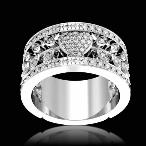 Verlobungsring mit Diamanten in Weissgold Flowers of Love