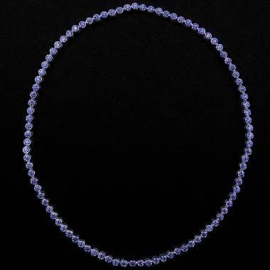 Blaue Saphirkette Perle de diamants