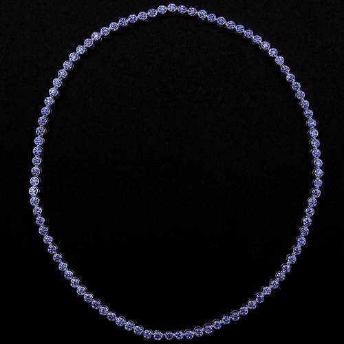 Blaue Saphirkette Perle de diamants