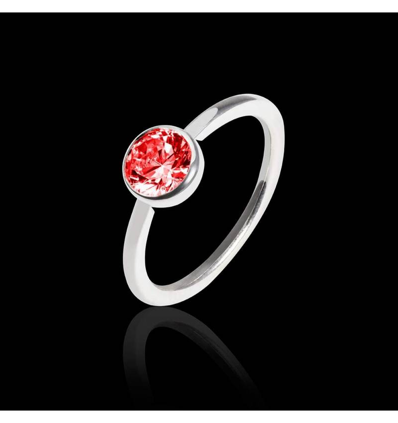 Solitaire rubis or blanc Cristina