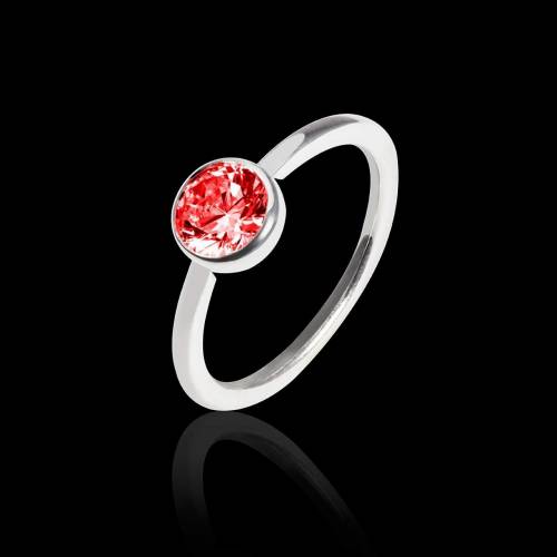 Solitaire rubis or blanc Cristina