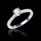 Bague de fiançailles diamant pavage diamant or blanc Elodie
