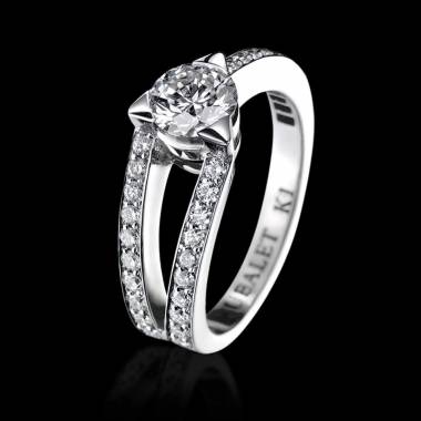 Verlobungsring mit Diamant in Weissgold Plena Luna