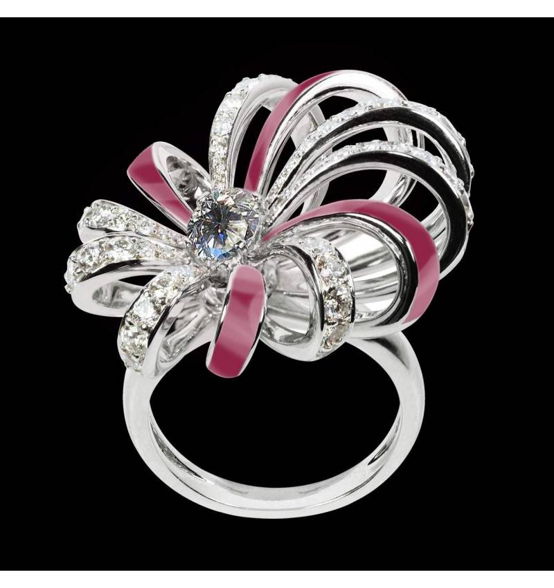 Diamantring mit Lack Dahlia Diamantring mit Lack Dahlia