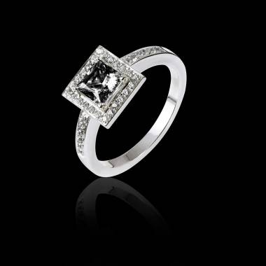 Verlobungsring mit schwarzem Diamant Perrine