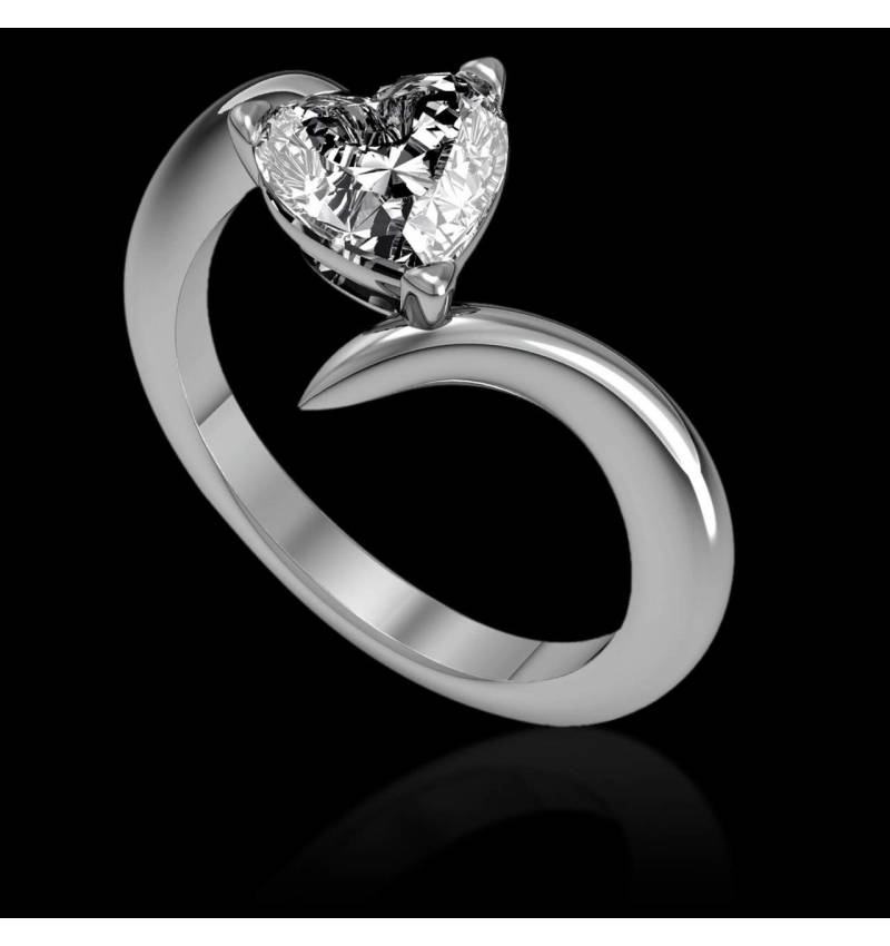 Verlobungsring mit Herzdiamant Serpentine