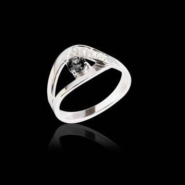 Verlobungsring mit schwarzem Diamant Anaelle
