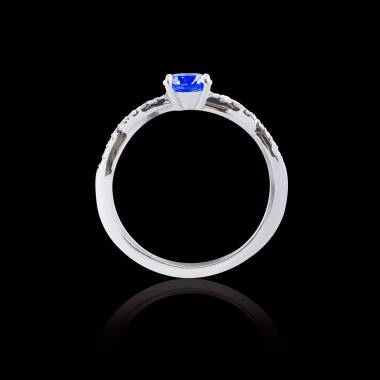 Bague de fiançailles saphir bleu Noémie