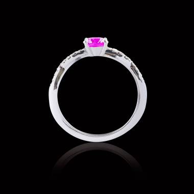 Bague de fiançailles saphir rose Noémie