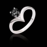 Bague diamant noir Flavie solo