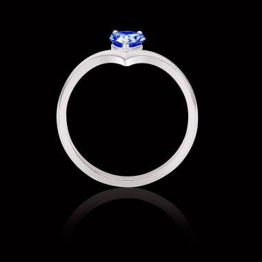 Bague saphir bleu Flavie solo