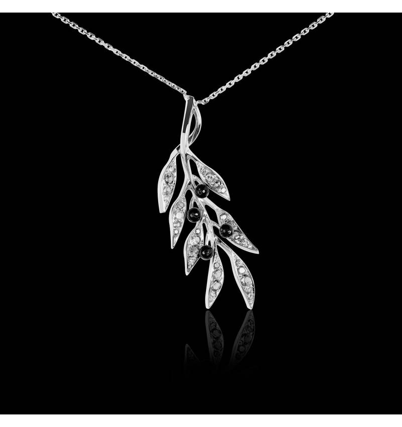 Pendentif diamant Branche d'Olivier