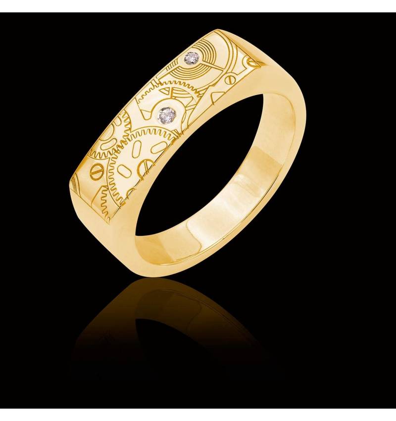 Bague homme Or Jaune Complications