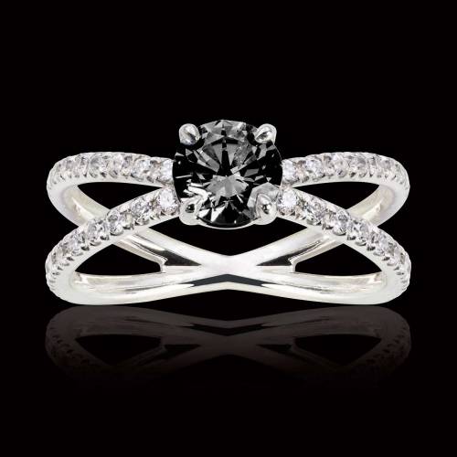 Bague diamant noir Amandine