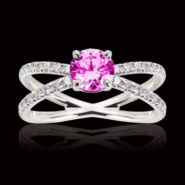 Bague saphir rose Amandine
