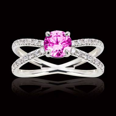 Bague saphir rose Amandine