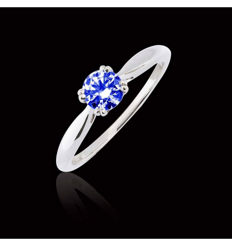 Bague saphir bleu Laureen solo