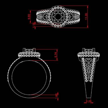 Verlobungsring mit Diamant in Weissgold Tsarine