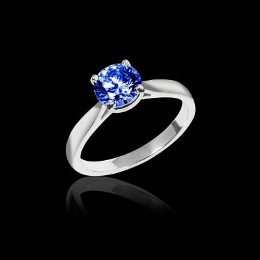 Bague saphir bleu Angela solo