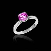 Bague saphir rose Angela solo