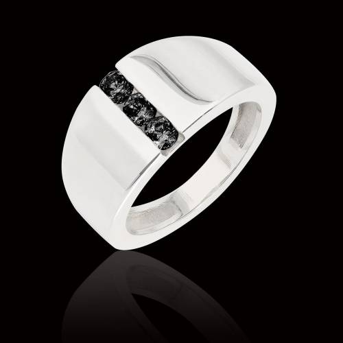 Bague diamant noir Emma