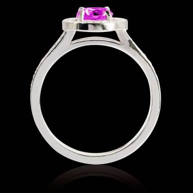 Bague saphir rose ovale Sarah