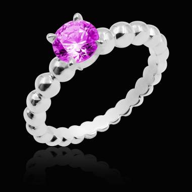 Bague saphir rose Perle