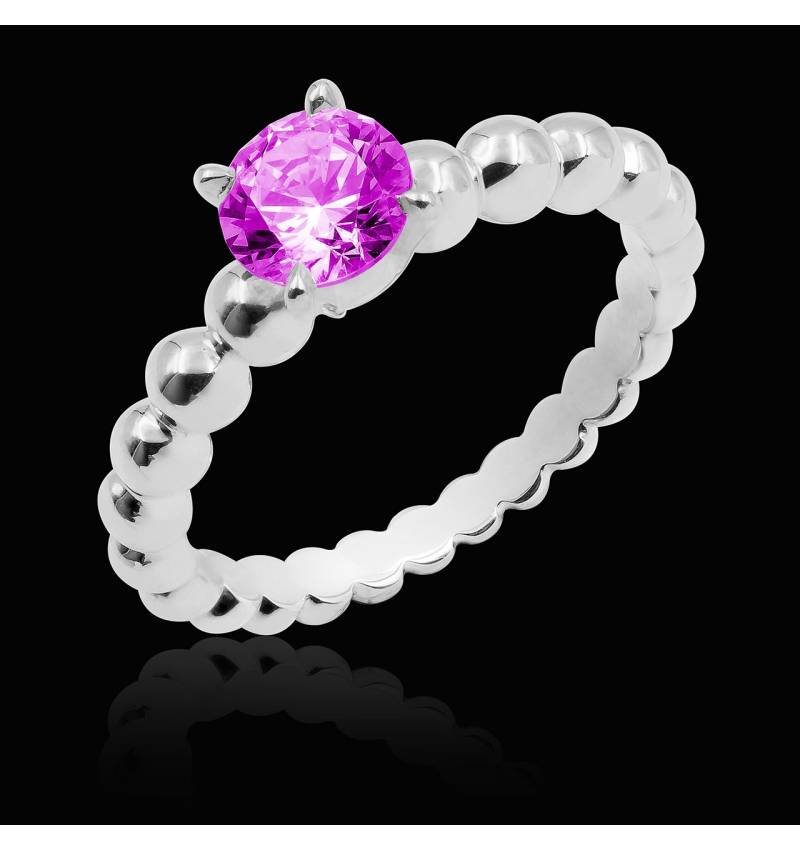 Bague saphir rose Perle