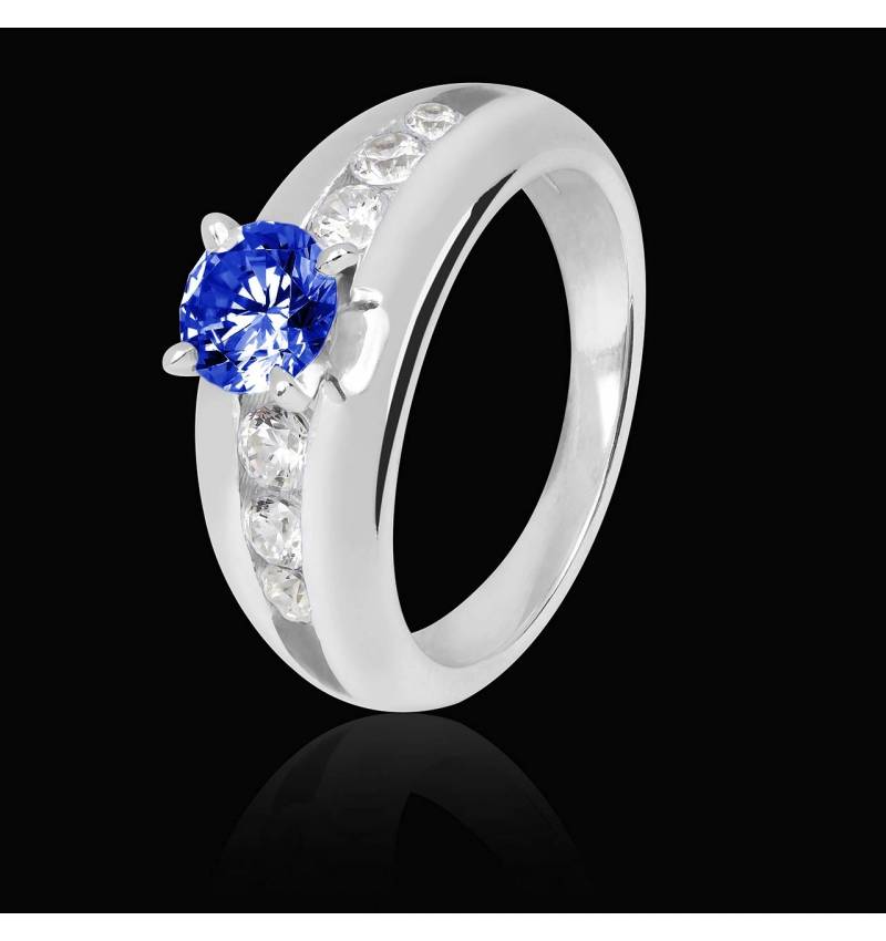 Bague saphir bleu Léa