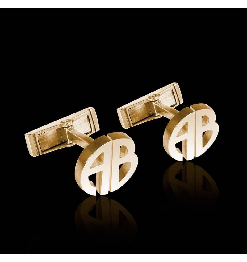 Manschettenknöpfe in Gelbgold Initiales Manschettenknöpfe in Gelbgold Initiales