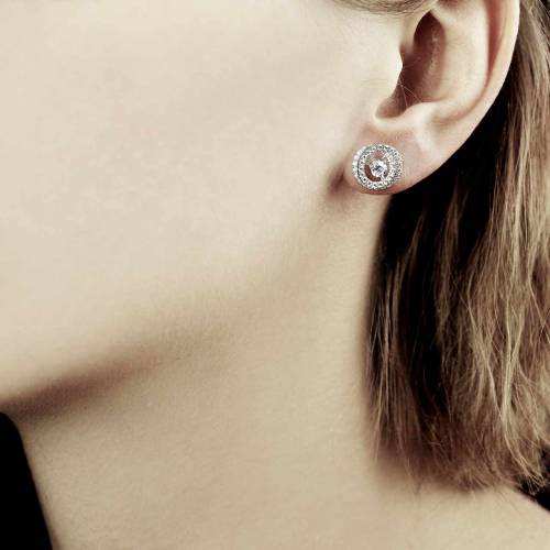 Boucles d'oreilles diamant Ellipse