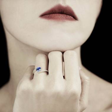 Bague saphir bleu Lola