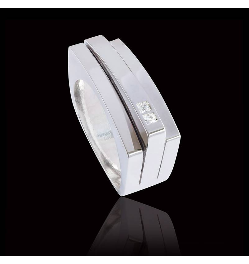 Bague homme platine Sensus