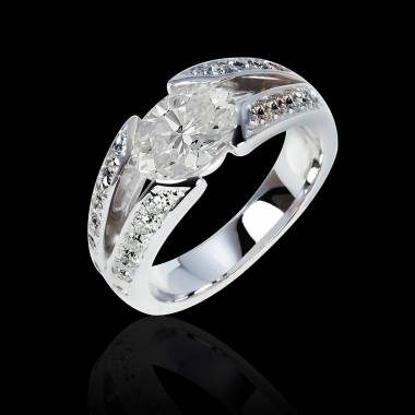 Verlobungsring mit Diamant in Weissgold Isabelle