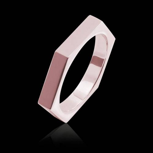 Bague homme or rose Kevin