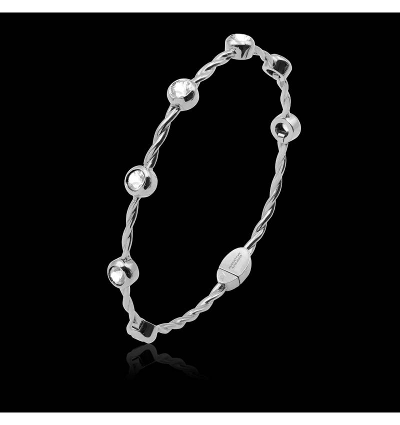 Bracalet diamant entrelacé