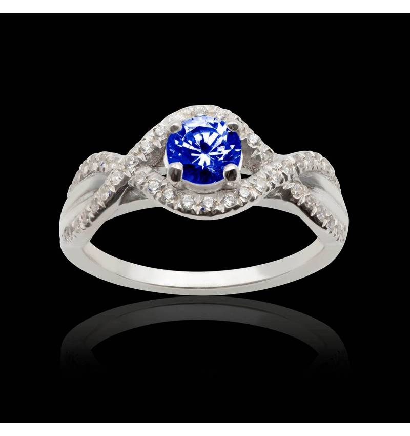 Bague saphir bleu Juliette