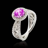 Bague saphir rose Barbara