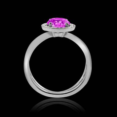 Bague saphir rose Barbara Solo