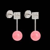 Boucles d'oreilles perle rosée Archipel