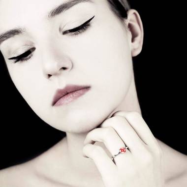 Bague Spinelle rouge Judith solo