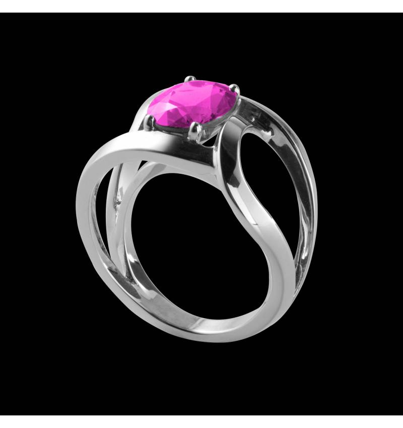 Bague Tourmaline rose Future solo