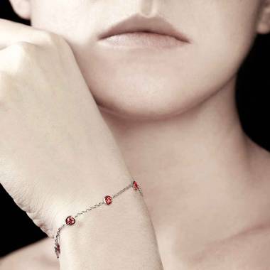 Bracelet rubis Galets