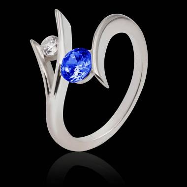 Bague saphir bleu Eva