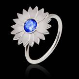 Bague saphir bleu Marguerite Solo