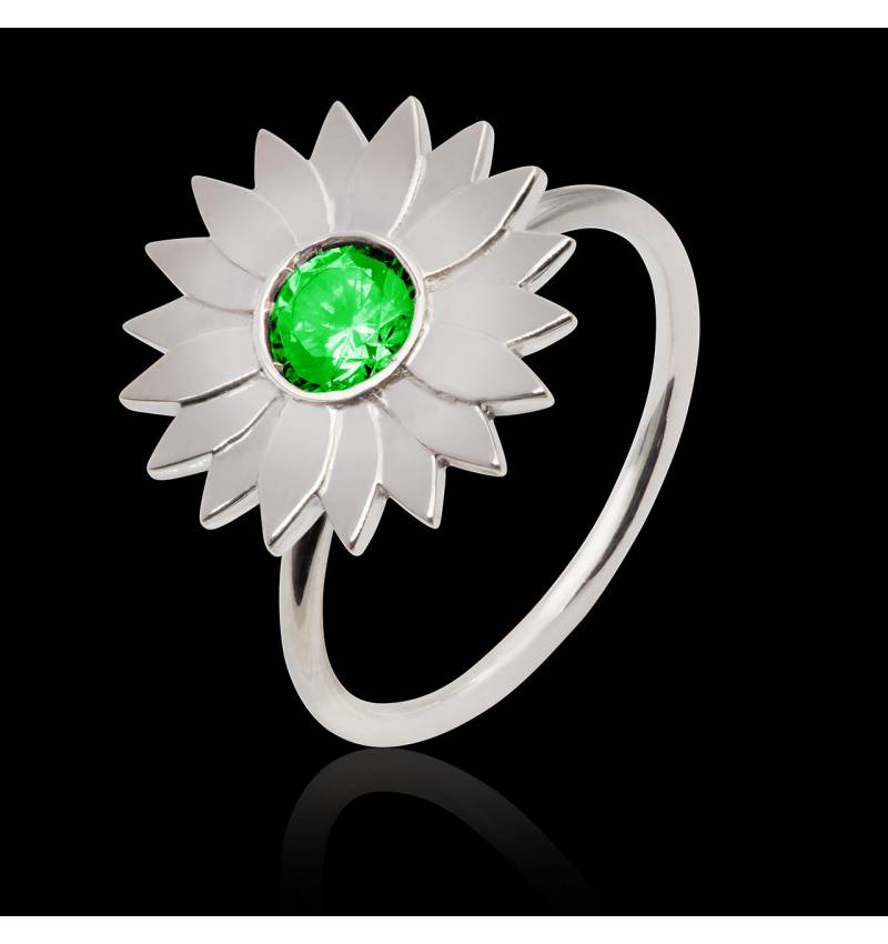 Bague émeraude Marguerite solo