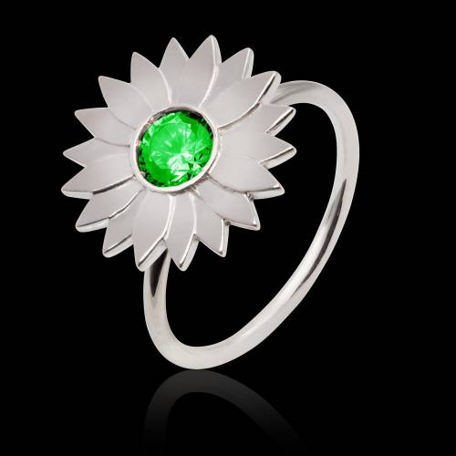 Bague émeraude Marguerite solo