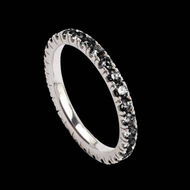 Trauring in Weissgold mit Diamanten Eve