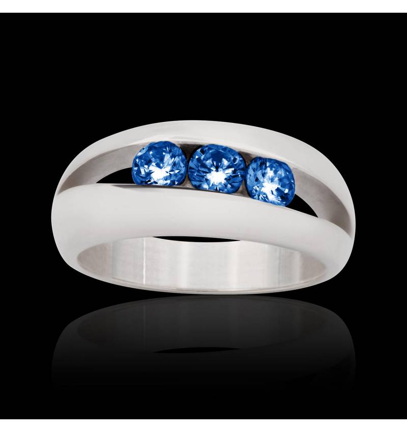 Bague saphir bleu Amélie