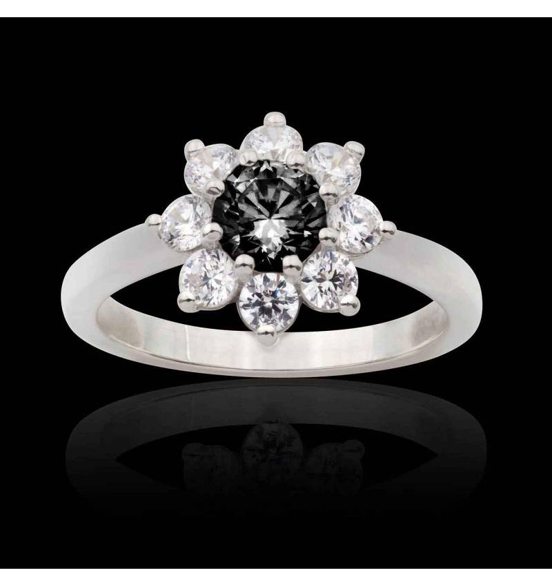 Bague diamant noir Victoria